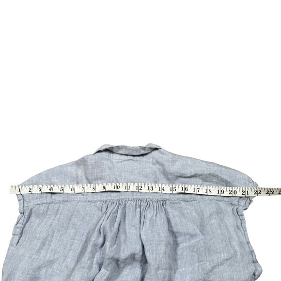 Artisan NY Women's Sz M Oversized Shirt Blue Heather Relaxed Button Down‎ - Picture 4 of 7